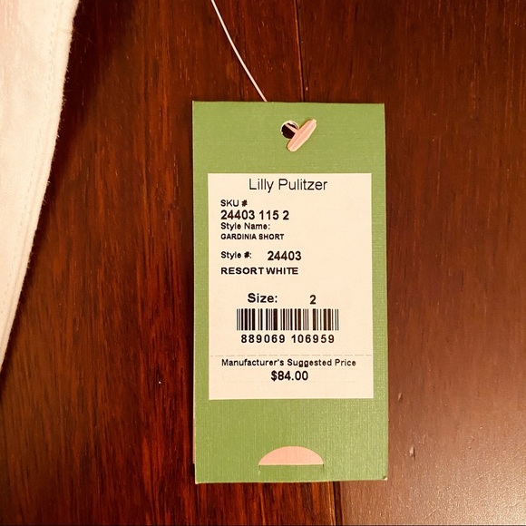 NWT Lilly Pulitzer Gardinia Shorts White Size 2 - Picture 3 of 6